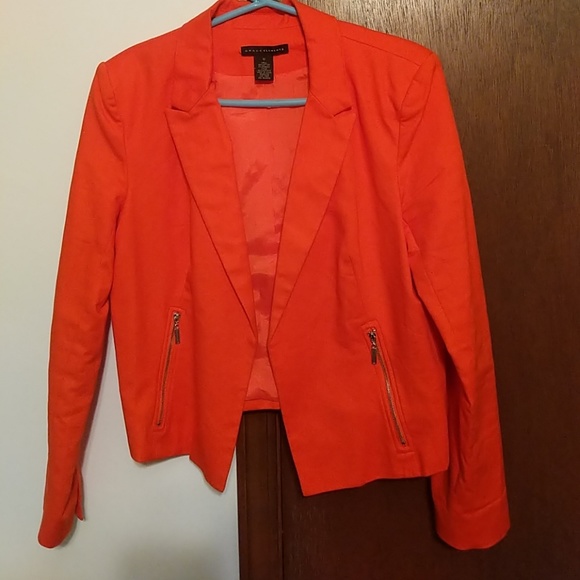 Grace Elements Jackets & Blazers - Price Drop! Orange Blazer w/ Zippers